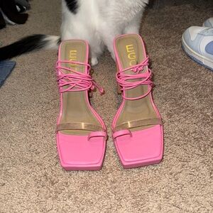 EGO Pink Strappy Heels